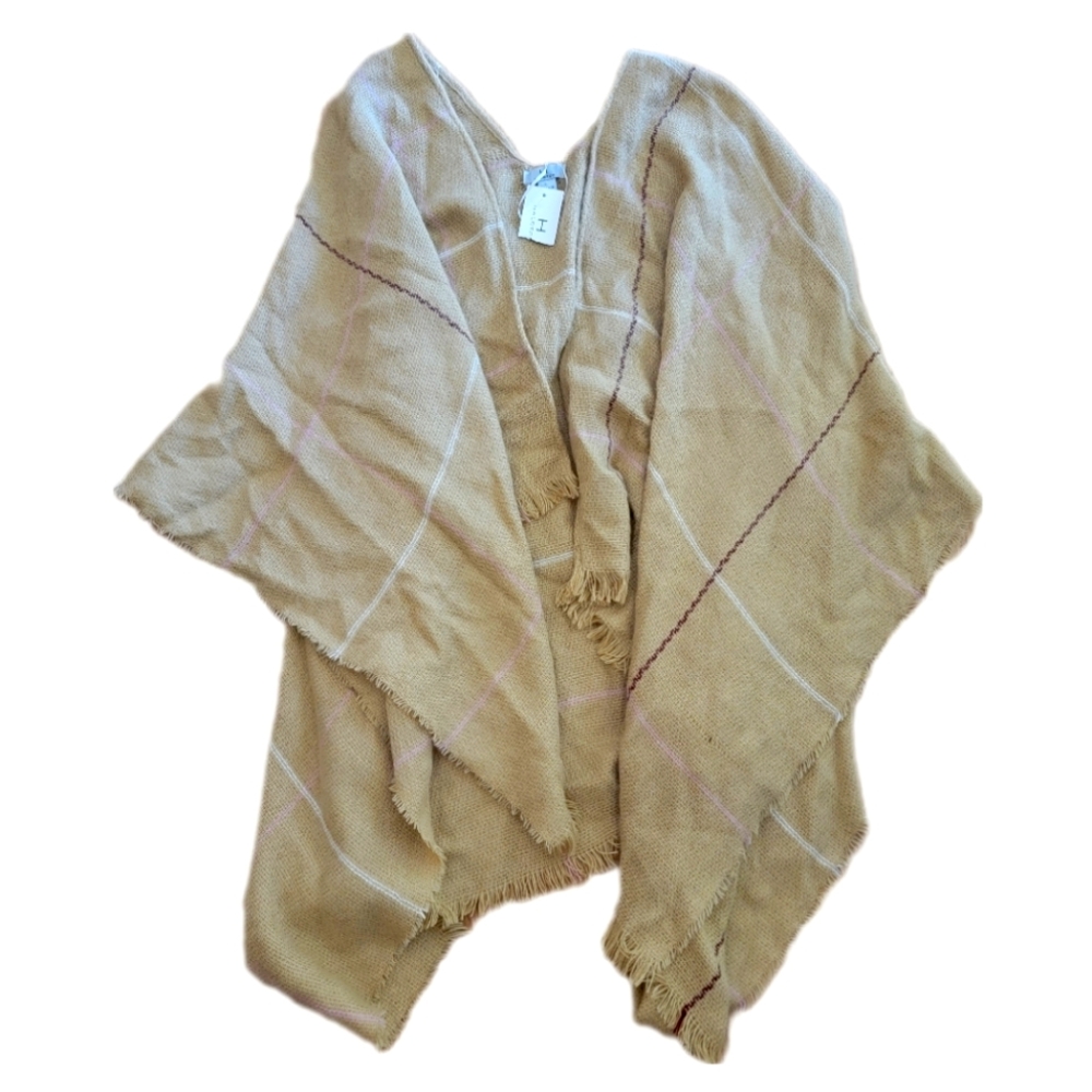 NEW H by Halston Soft Waterfall Poncho